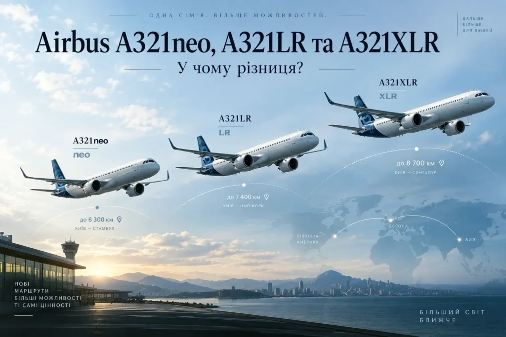 Airbus A321neo vs A321LR vs A321XLR: різниця, дальність і характеристики 1 airbus a321neo vs a321lr vs a321xlr 03